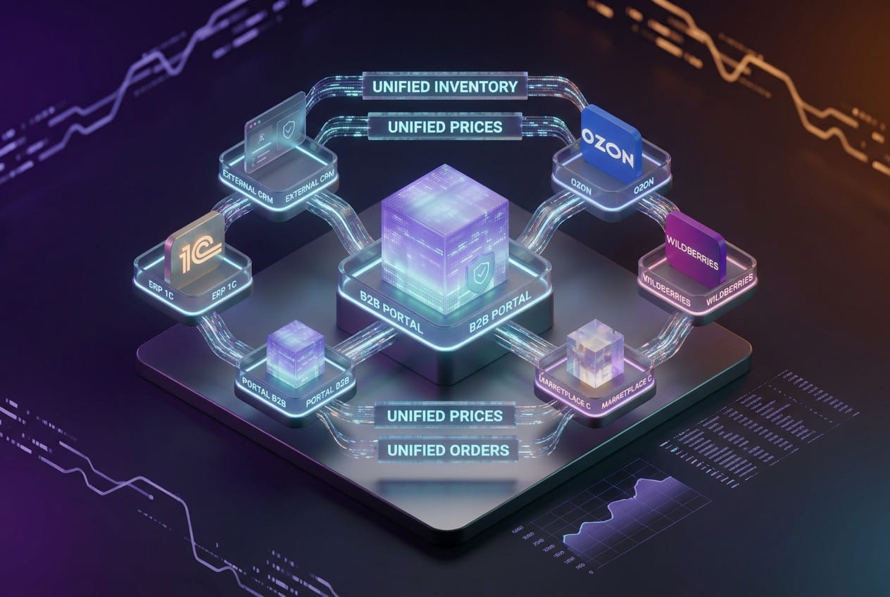 Интеграция B2B-портала с OZON и Wildberries: как синхронизировать остатки и цены без двойного ввода