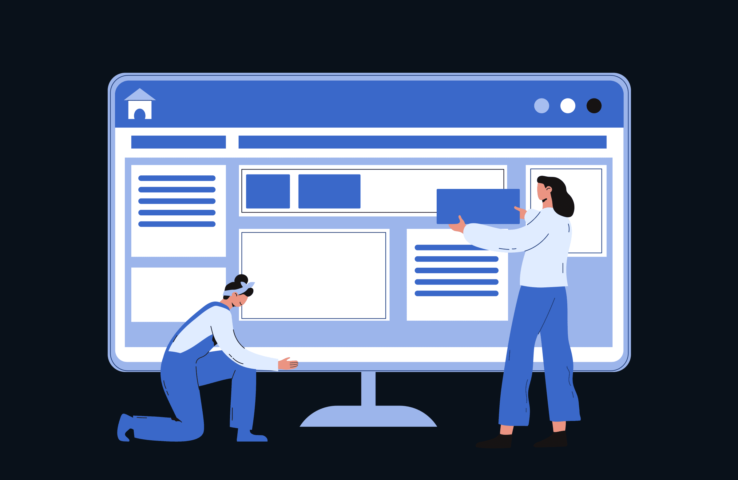 Пример веб-сайта с модульной сеткой Bento и крупной типографикой