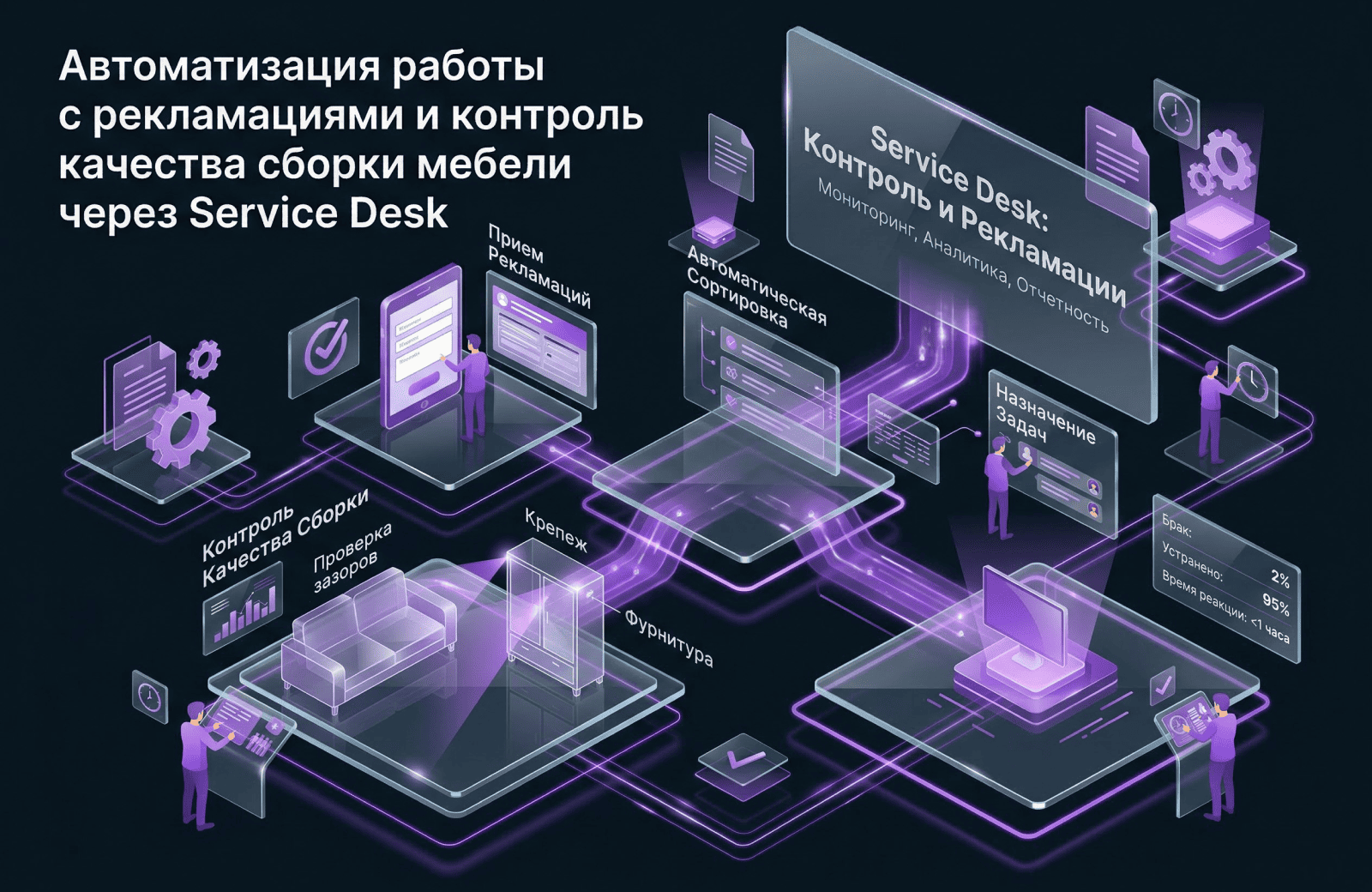 Автоматизация работы с рекламациями и контроль качества сборки мебели через Service Desk