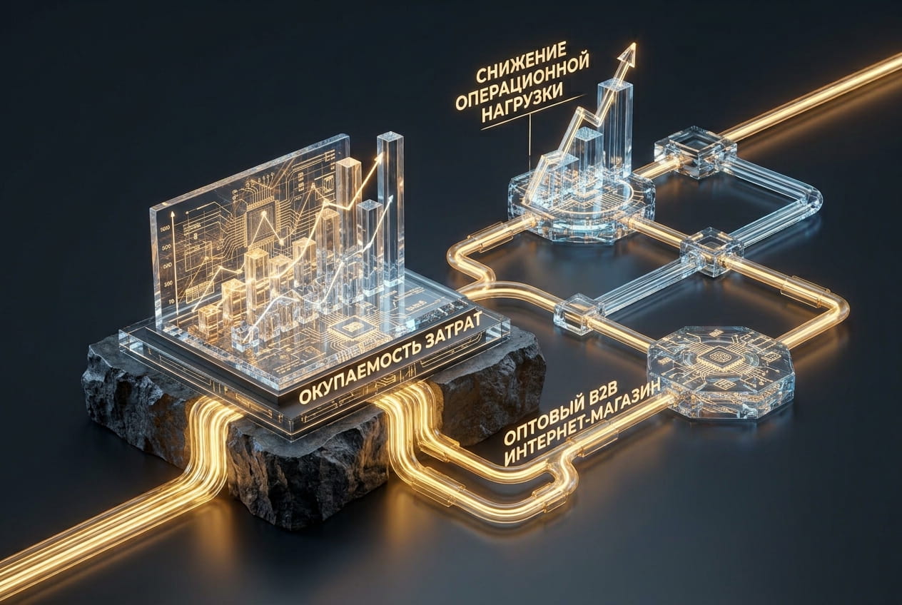 Окупаемость затрат на внедрение оптового B2B интернет-магазина за счет снижения операционной нагрузки
